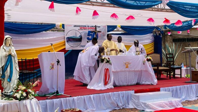 Célébration du jubile d’or de la paroisse Bikira Mwenye Huruma de Tabacongo